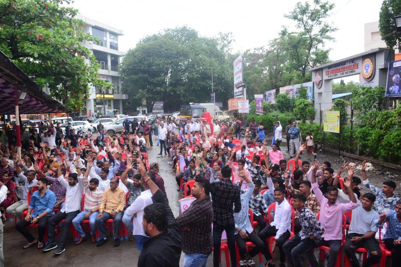 Mass protest rally